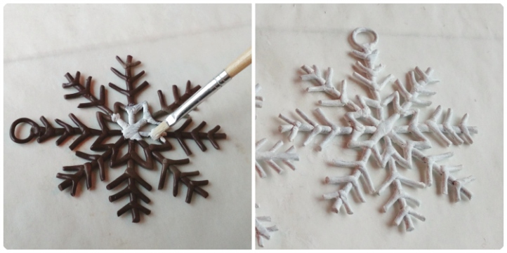 Baked and Painted Snowflakes